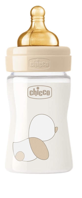 CHICCO BIBERON ORIGINAL 150ML VETRO 1 FORO 1 FORO UNISEX CON TETTARELLA IN CAUCCIU' - Farmacia-flash.it