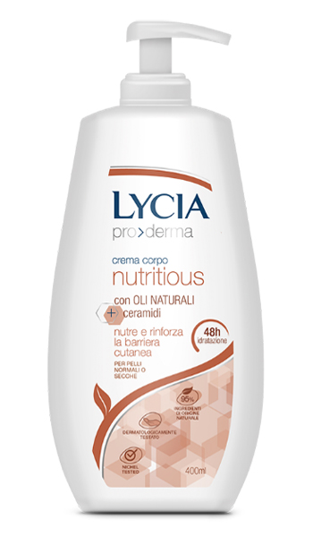 LYCIA PRODERMA CREMA CORPO NUTRITIOUS 400 ML - Farmacia-flash.it