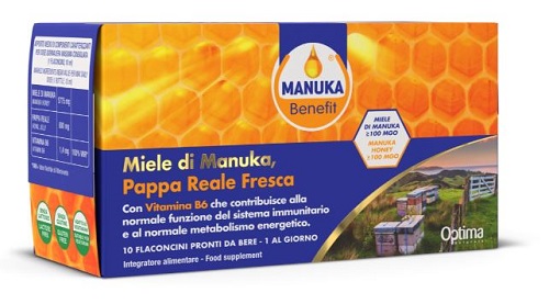 MANUKA BENEFIT PAPPA REALE MANUKA VITAMINA B6 10 FLACONCINI 10 ML - Farmacia-flash.it