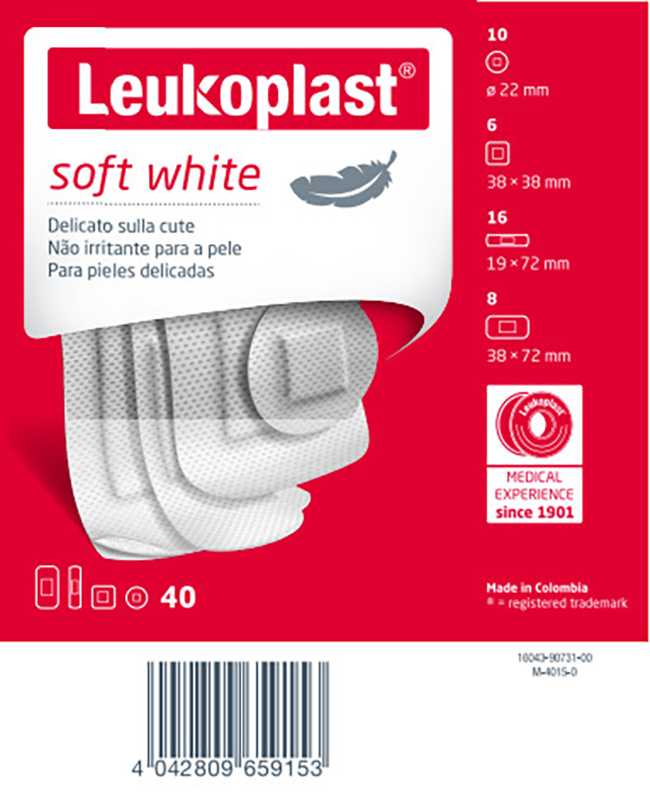 LEUKOPLAST SOFT WHITE 40 PEZZI ASSORTITI - Farmacia-flash.it