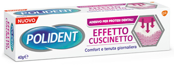 POLIDENT FISSATIVO EFFETTO CUSCINETTO ADESIVO PER PROTESI DENTALI 40 G - Farmacia-flash.it