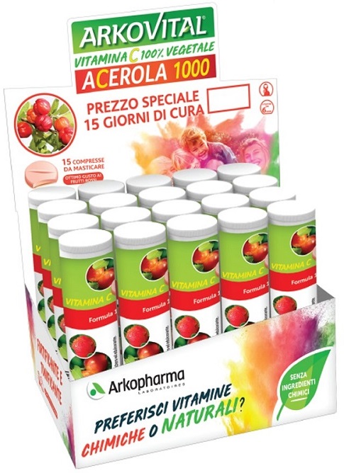ARKOVITAL ACEROLA 1000 15 COMPRESSE - Farmacia-flash.it