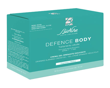 DEFENCE BODY TRATTAMENTO CELLULITE CREMA GEL DRENANTE RIDUCENTE 30 BUSTINE DA 10 ML - Farmacia-flash.it