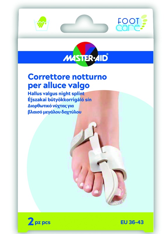 MASTER-AID FOOT CARE CORRETTORE NOTTE ALLUCE VALGO EU 36-43 2 PEZZI - Farmacia-flash.it