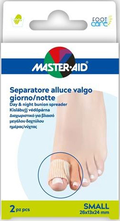 MASTER-AID FOOT CARE DIVARICATORE ALLUCE GIORNO/NOTTE TAGLIA S 2 PEZZI - Farmacia-flash.it