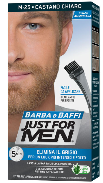 JUST FOR MEN BARBA & BAFFI M25 CASTANO CHIARO 51 G - Farmacia-flash.it