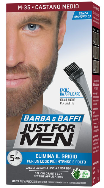 JUST FOR MEN BARBA & BAFFI M35 CASTANO MEDIO 51 G - Farmacia-flash.it
