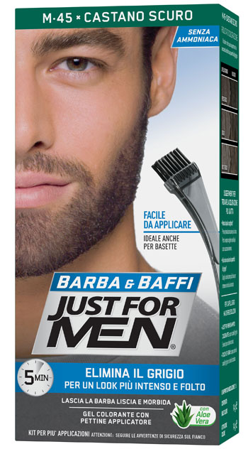 JUST FOR MEN BARBA & BAFFI M45 CASTANO SCURO 51 G - Farmacia-flash.it