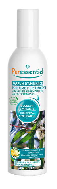 PURESSENTIEL PROFUMO AMBIENTE DOLCEZZA VIVIFICANTE ECOCERT 90 ML - Farmacia-flash.it