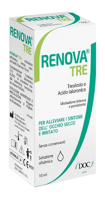 RENOVA TRE COLLIRIO A BASE DI TREALOSIO E ACIDO IALURONICO 10 ML SENZA CONSERVANTI - Farmacia-flash.it
