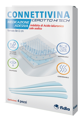 CEROTTO CONNETTIVINA HITECH 8 X 12 CM 4 PEZZI - Farmacia-flash.it