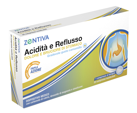 ZENTIVA ACIDITA' REFLUSSO 20 COMPRESSE MASTICABILI - Farmacia-flash.it