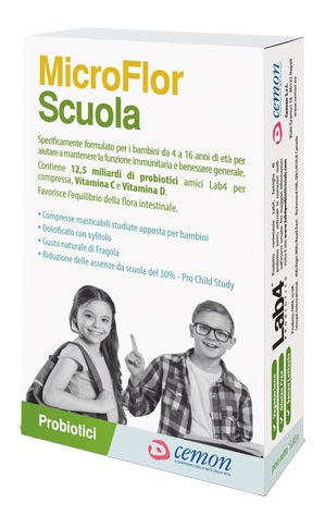 MICROFLOR SCUOLA 30 CAPSULE MASTICABILI - Farmacia-flash.it