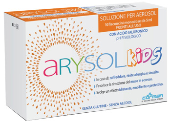 ARYSOL KIDS SOLUZIONE BAMBINI PER AEROSOL CON ACIDO IALURONICO PH FISIOLOGICO 10 FLACONCINI MONODOSE DA 5 ML - Farmacia-flash.it