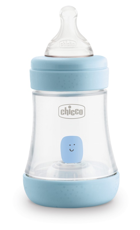 CHICCO BIBERON PERFECT 5 BOY 150 ML IN SILICONE 1 FORO - Farmacia-flash.it