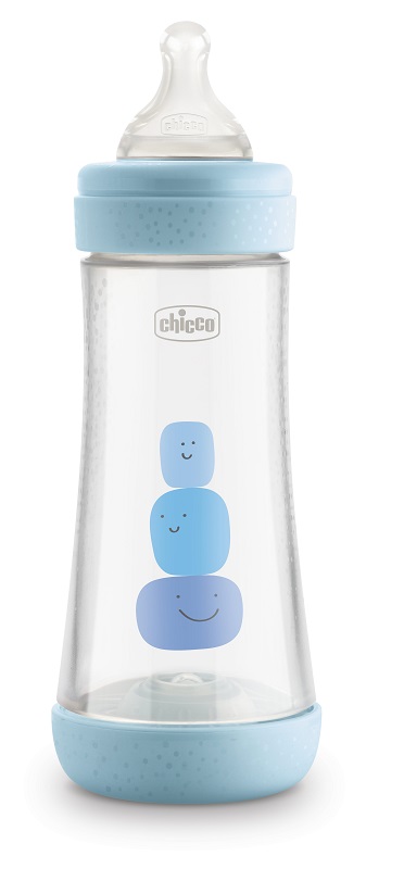 CHICCO BIBERON PERFECT 5 BOY 300 ML IN SILICONE 3 FORI - Farmacia-flash.it
