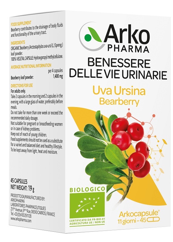 ARKO CAPSULE UVA URSINA BIO 45 CAPSULE - Farmacia-flash.it