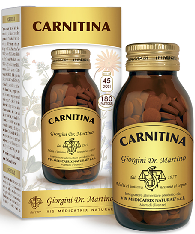 CARNITINA 180 PASTIGLIE DA 500 MG - Farmacia-flash.it