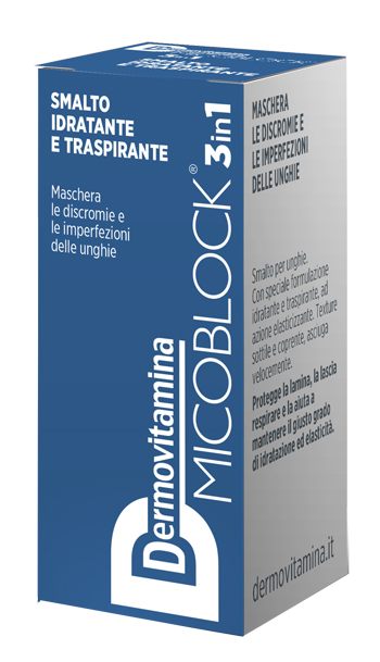 DERMOVITAMINA MICOBLOCK 3 IN 1 SMALTO IDRATANTE E TRASPIRANTE BLU 5 ML - Farmacia-flash.it