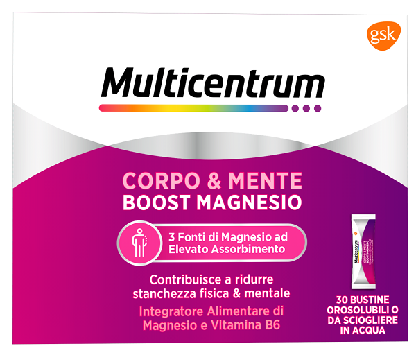 MULTICENTRUM BOOST MAGNESIO 30 BUSTINE - Farmacia-flash.it