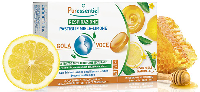 PURESS PASTIGLIE GOLA VOCE MIELE LIMONE 28,8 G - Farmacia-flash.it