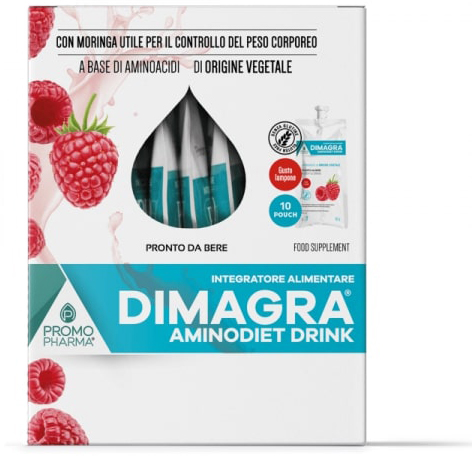 DIMAGRA AMINODIET DRINK LAMPONE 10 POUCH DA 80 G - Farmacia-flash.it