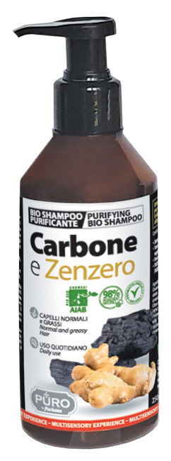 PURO BIO SHAMPOO CARBONE E ZENZERO 250 ML - Farmacia-flash.it