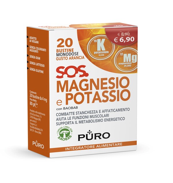 PURO MAGNESIO POTASSIO E BAOBAB 20 BUSTINE 4 G - Farmacia-flash.it