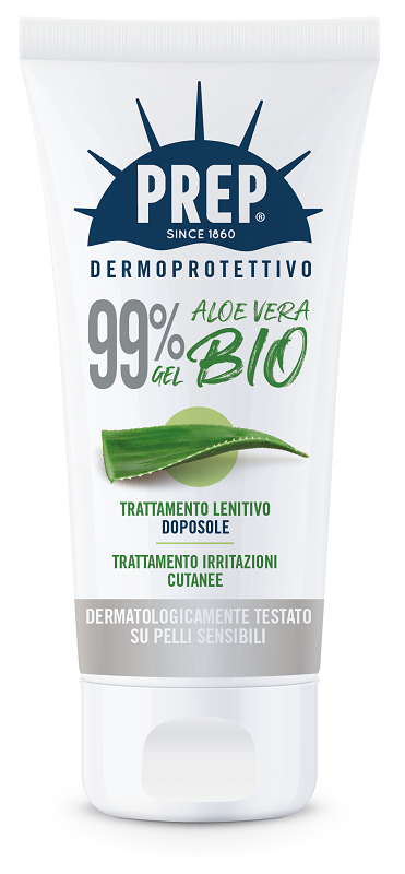 PREP DERMOPROTETTIVO 99% GEL ALOE VERA BIO TRATTAMENTO LENITIVO DOPOSOLE IRRITAZIONI CUTANEE 150 ML - Farmacia-flash.it