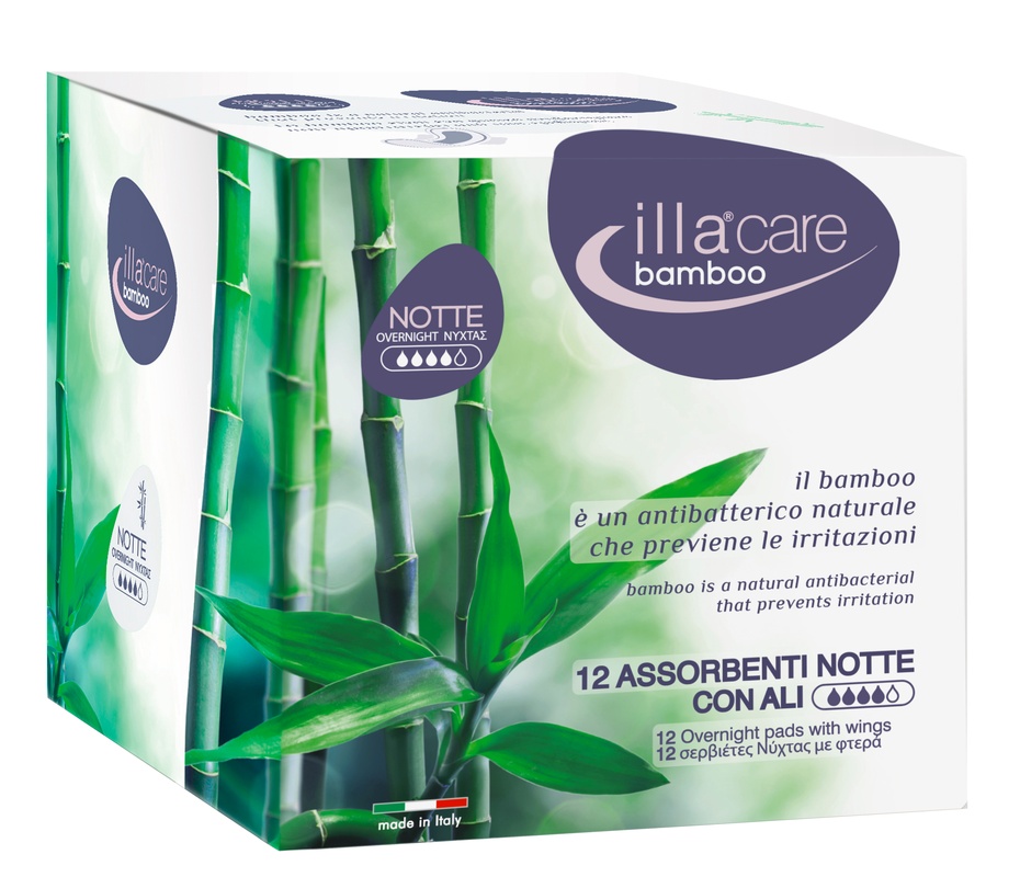 ILLA CARE BAMBOO ASSORBENTE NOTTE 12 PEZZI - Farmacia-flash.it