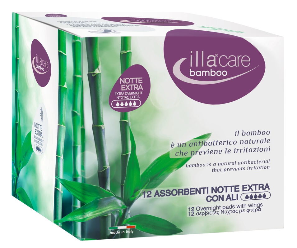 ILLA CARE BAMBOO ASSORBENTI NOTTE EXTRA 12 PEZZI - Farmacia-flash.it