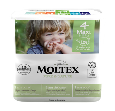 PANNOLINI MOLTEX PURE & NATURE MAXI 7-18 KG TAGLIA 4 29 PEZZI - Farmacia-flash.it
