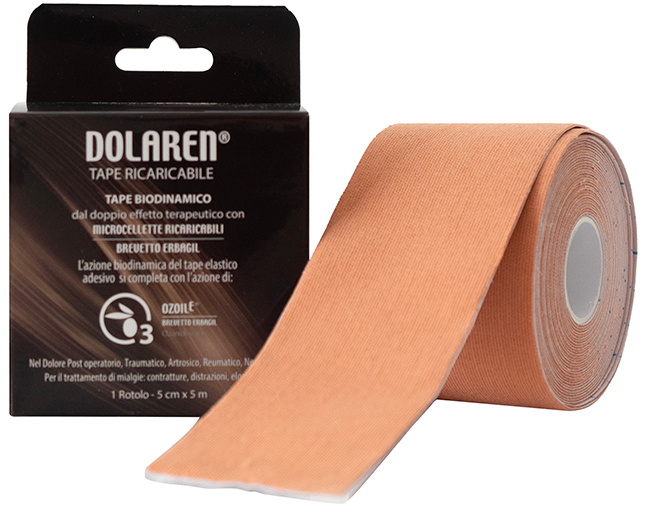 DOLAREN TAPE RICARICABILE CEROTTO TERAPEUTICO BEIGE CM 5X5 M IN ROTOLO - Farmacia-flash.it