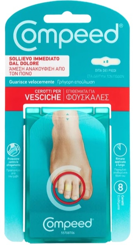 COMPEED CEROTTI PER VESCICHE DITA PIEDI 8 PEZZI - Farmacia-flash.it