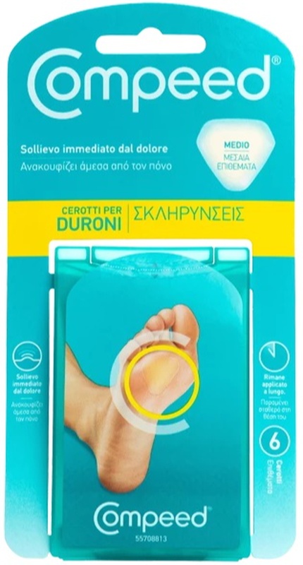 COMPEED CEROTTI PER DURONI MEDIO 6 PEZZI - Farmacia-flash.it
