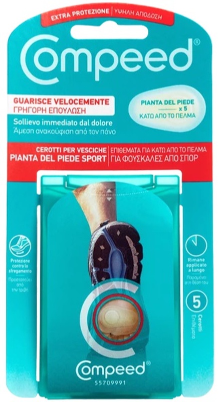 COMPEED CEROTTI PER VESCICHE PIANTA PIEDE SPORT 5 PEZZI - Farmacia-flash.it