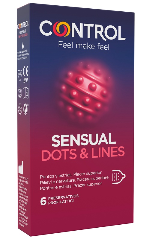CONTROL SENSUAL DOTS&LINES 6 PEZZI - Farmacia-flash.it