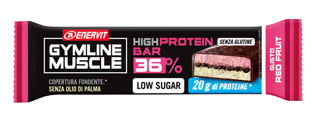 ENERVIT HIGH PROTEIN BAR 36% RED FRUIT BARRETTA 55 G - Farmacia-flash.it