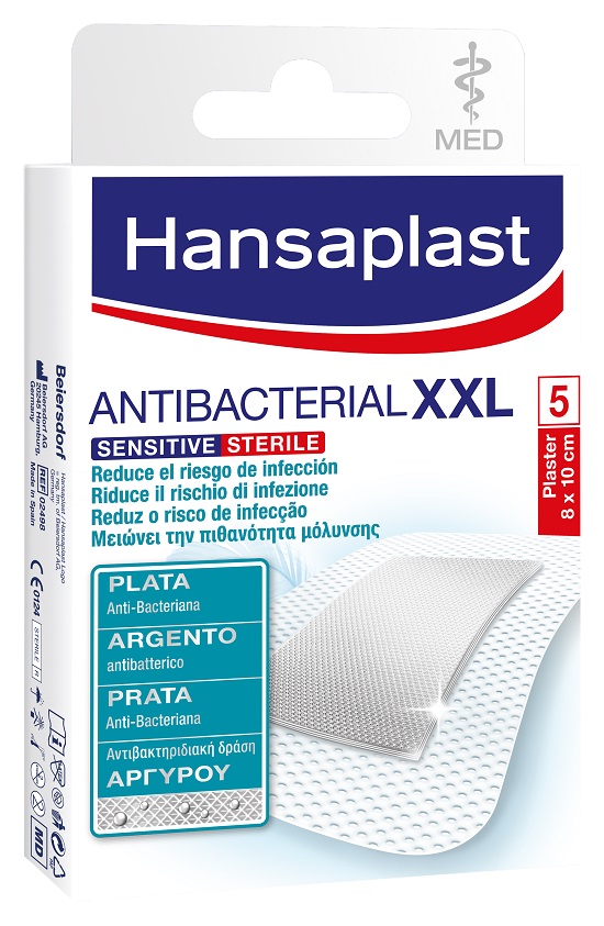 HANSAPLAST SENSITIVE MEDICAZIONE EXTRA EXTRA LARGE SILVER 5 PEZZI - Farmacia-flash.it