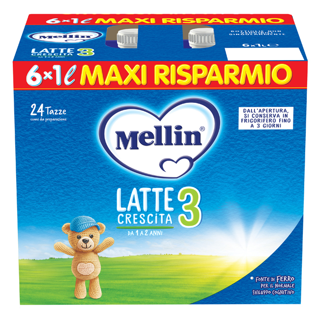 MELLIN 3 LATTE 6X1000 ML - Farmacia-flash.it