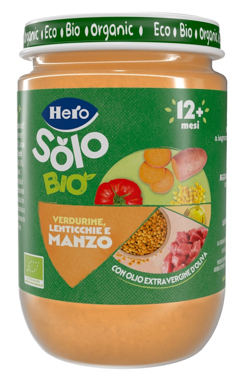 HERO SOLO OMOGENEIZZATO VERDURINE CON MANZO 100% BIO 190 G - Farmacia-flash.it