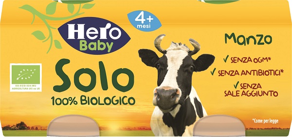 HERO SOLO OMOGENEIZZATO MANZO 100% BIO 2X80G - Farmacia-flash.it
