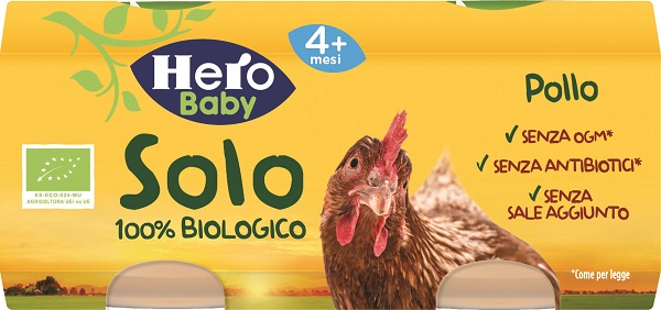 HERO SOLO OMOGENEIZZATO POLLO 100% BIO 2X80G - Farmacia-flash.it