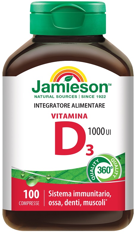 JAMIESON VITAMINA D3 1000 100 COMPRESSE - Farmacia-flash.it