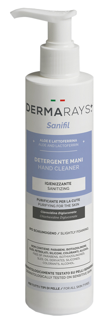 DERMARAYS SANIFIL DETERGENTE MANI IGIENIZZANTE ALOE E LATTOFERRINA 250 ML - Farmacia-flash.it