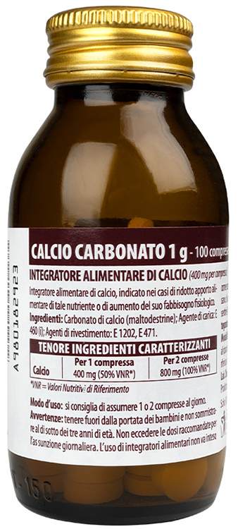 CALCIO CARBONATO NUOVA FORMULA 1 G 100 COMPRESSE - Farmacia-flash.it