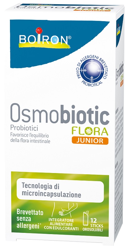 OSMOBIOTIC FLORA JUNIOR 12 STICKS OROSOLUBILI - Farmacia-flash.it