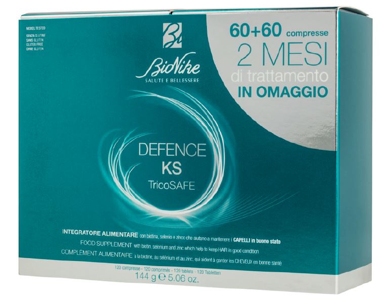 DEFENCE KS TRICOSAFE BIPACK 60 COMPRESSE + 60 COMPRESSE - Farmacia-flash.it