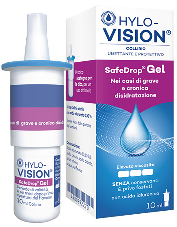 HYLOVISION SAFE DROP GEL 0,3% COLLIRIO UMETTANTE E PROTETTIVO 10 ML - Farmacia-flash.it