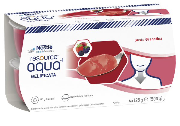 RESOURCE AQUA ACQUA GELIFICATA+GRENADA CUP 6 4X125 G - Farmacia-flash.it